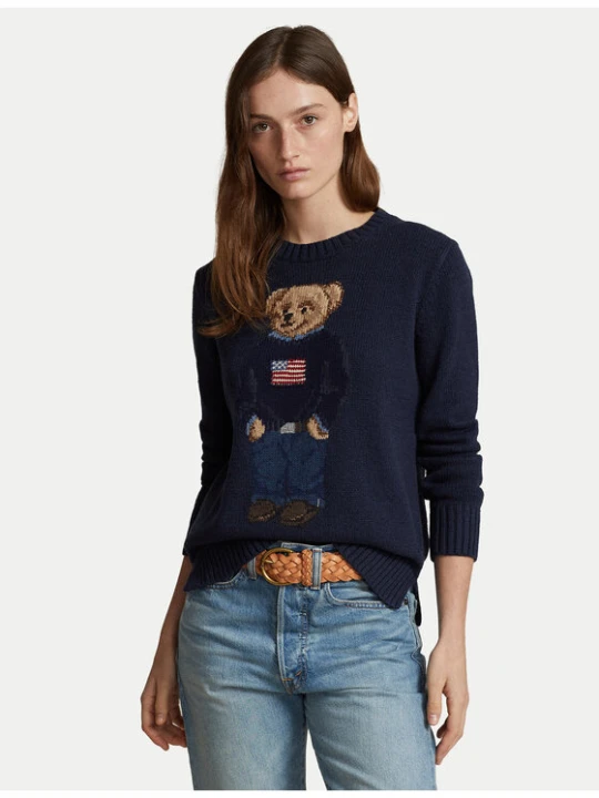 Zdjęcie produktu Polo Ralph Lauren Sweter 211927070001 Granatowy Relaxed Fit
