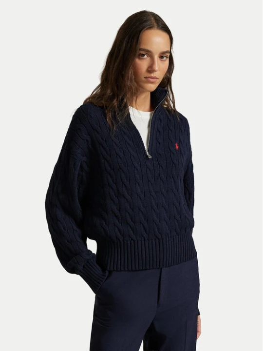 Zdjęcie produktu Polo Ralph Lauren Sweter 211963467002 Granatowy Relaxed Fit