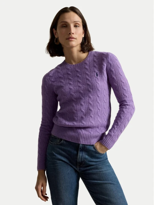 Zdjęcie produktu Polo Ralph Lauren Sweter 211971865502 Fioletowy Slim Fit