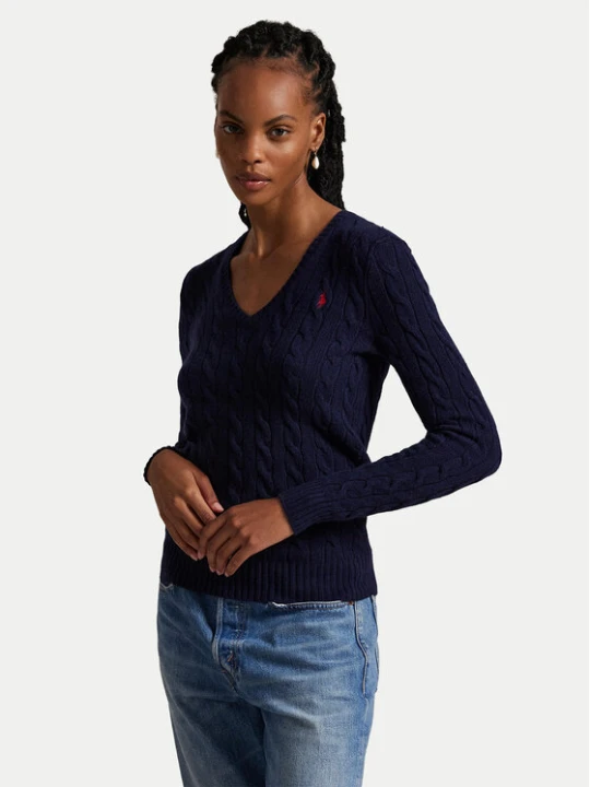 Zdjęcie produktu Polo Ralph Lauren Sweter 211971866003 Granatowy Slim Fit