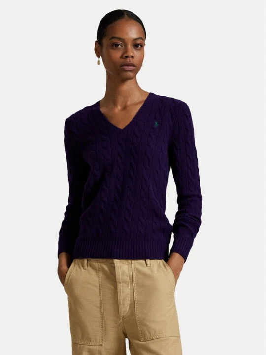Zdjęcie produktu Polo Ralph Lauren Sweter 211971866010 Fioletowy Slim Fit