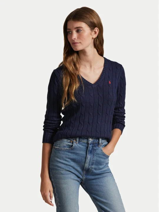 Zdjęcie produktu Polo Ralph Lauren Sweter 211971870004 Granatowy Slim Fit