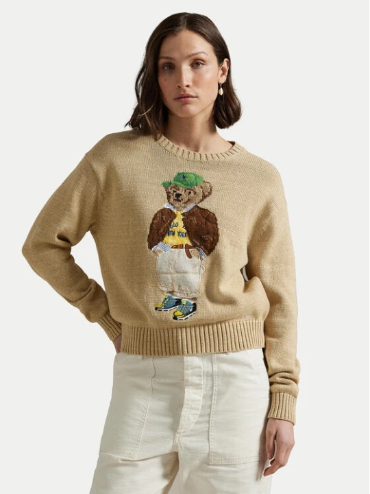 Zdjęcie produktu Polo Ralph Lauren Sweter 211972121001 Beżowy Relaxed Fit
