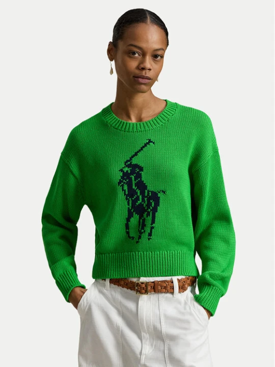 Zdjęcie produktu Polo Ralph Lauren Sweter 211A96234003 Zielony Relaxed Fit