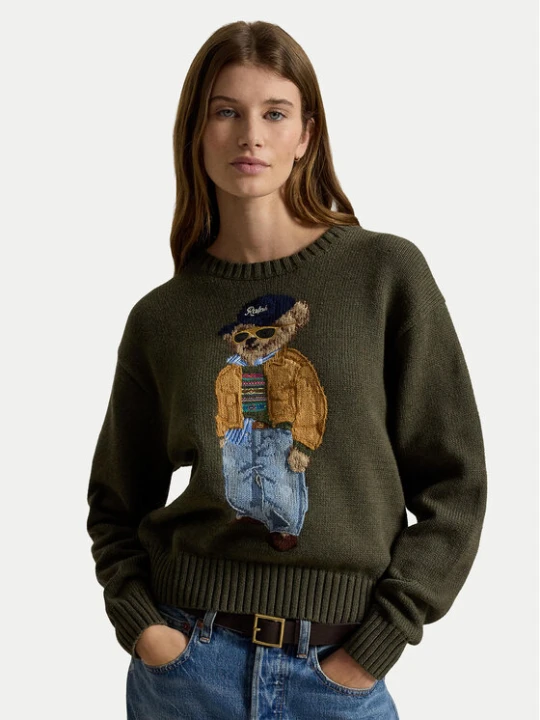 Zdjęcie produktu Polo Ralph Lauren Sweter 211B17762001 Zielony ciemny Relaxed Fit