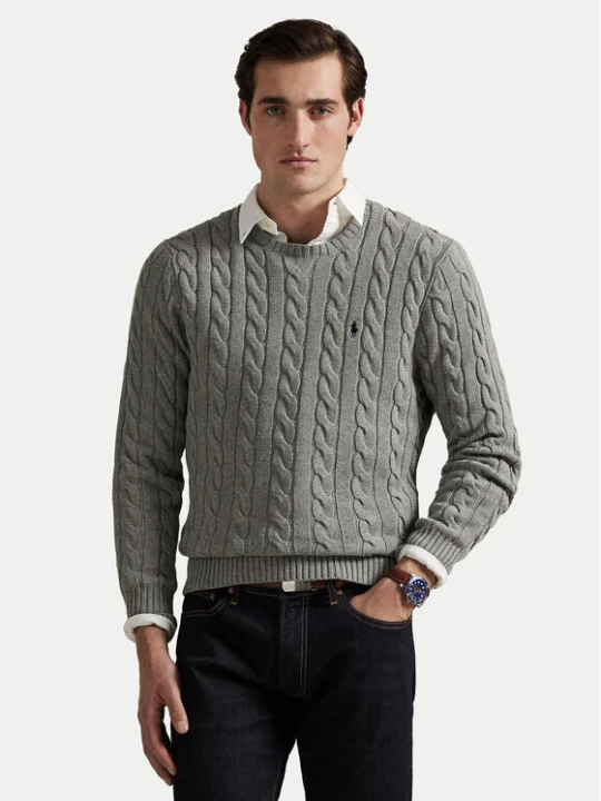 Zdjęcie produktu Polo Ralph Lauren Sweter 710775885013 Szary Regular Fit