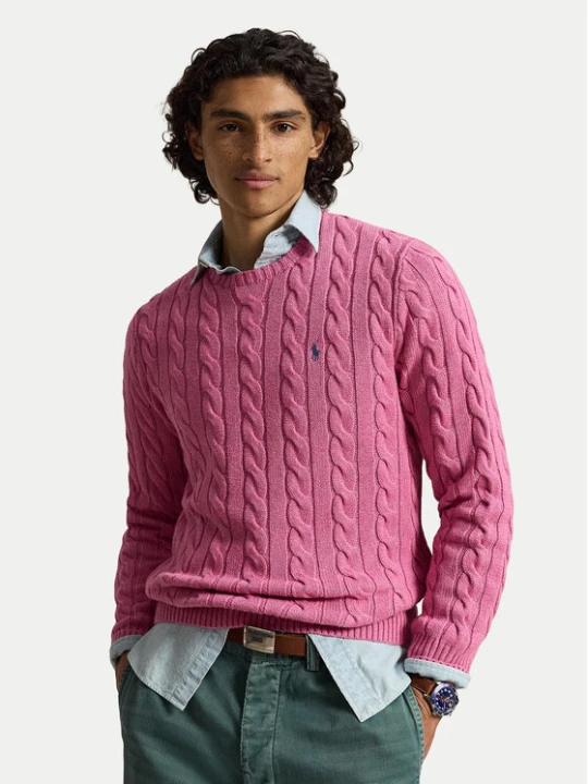 Zdjęcie produktu Polo Ralph Lauren Sweter 710775885550 Różowy jasny Regular Fit
