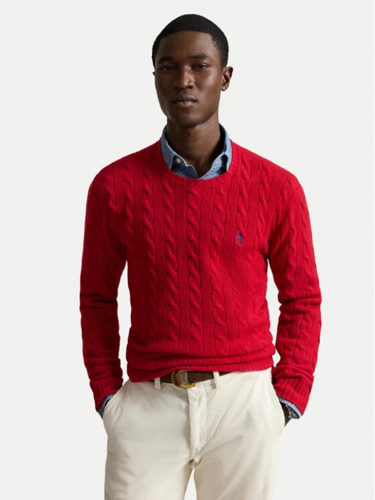 Zdjęcie produktu Polo Ralph Lauren Sweter 710876762006 Czerwony Regular Fit