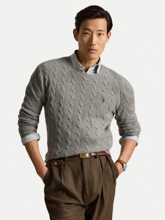 Zdjęcie produktu Polo Ralph Lauren Sweter 710876762012 Szary Regular Fit