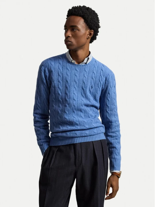 Zdjęcie produktu Polo Ralph Lauren Sweter 710876762504 Niebieski jasny Regular Fit