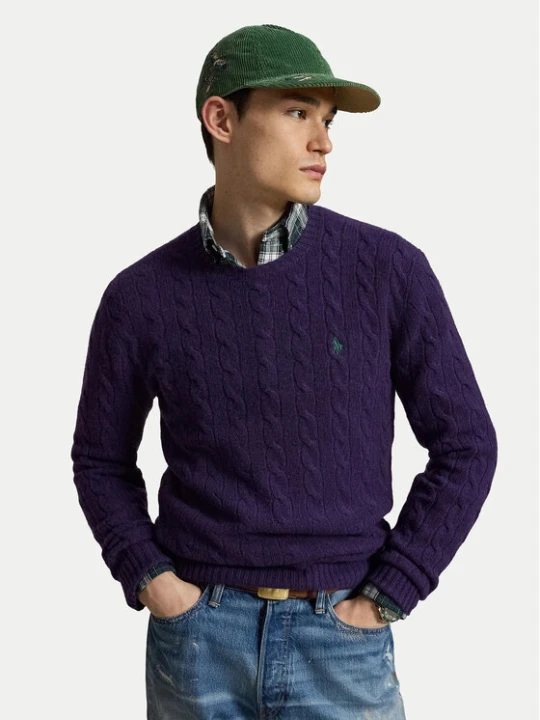 Zdjęcie produktu Polo Ralph Lauren Sweter 710876762505 Fioletowy Regular Fit