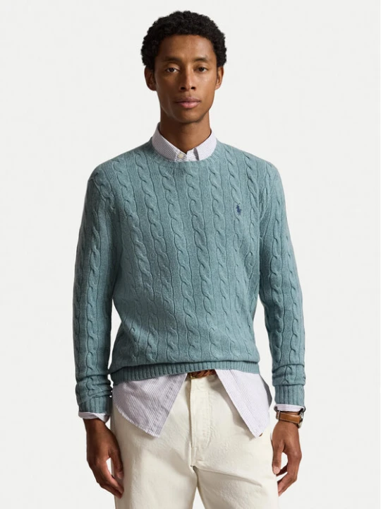 Zdjęcie produktu Polo Ralph Lauren Sweter 710876762506 Zielony jasny Regular Fit