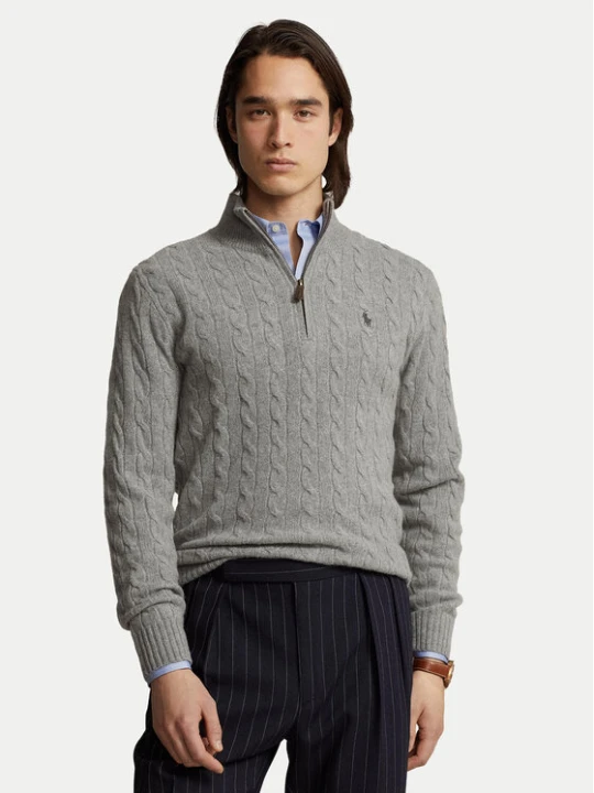 Zdjęcie produktu Polo Ralph Lauren Sweter 710876766008 Szary Regular Fit