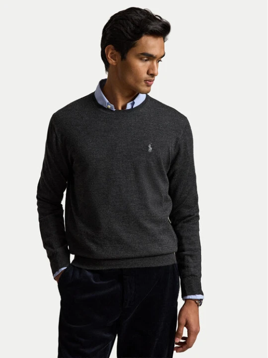 Zdjęcie produktu Polo Ralph Lauren Sweter 710954589003 Szary ciemny Regular Fit