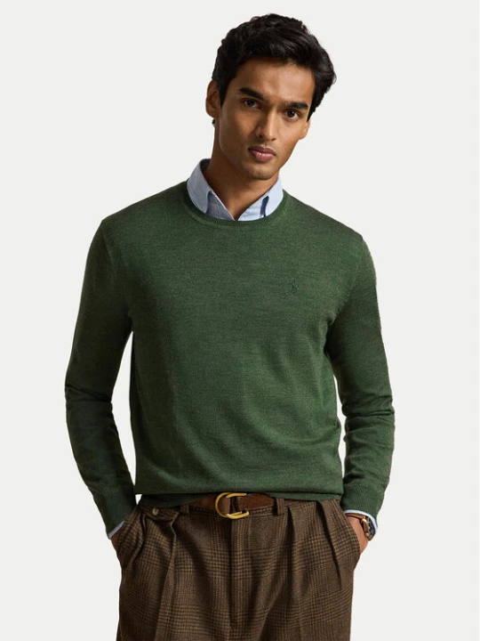 Zdjęcie produktu Polo Ralph Lauren Sweter 710954589006 Zielony ciemny Regular Fit