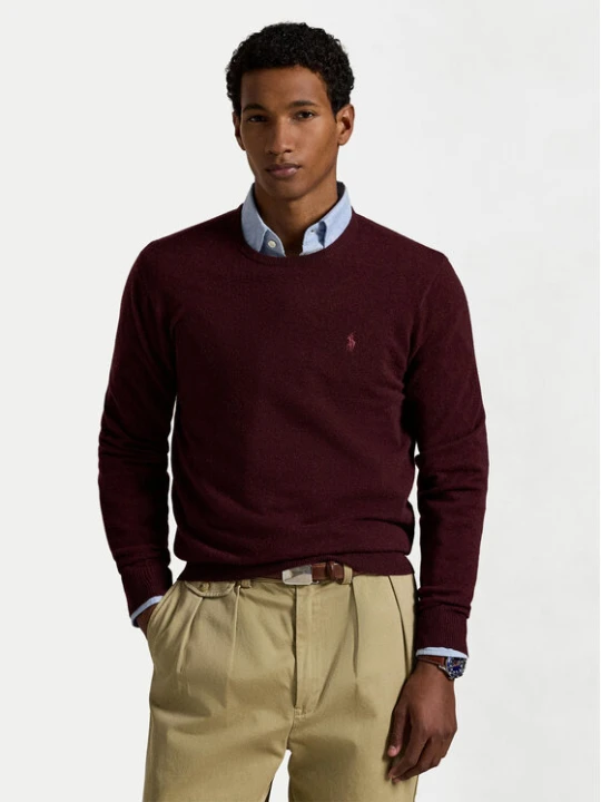 Zdjęcie produktu Polo Ralph Lauren Sweter 710974148008 Bordowy Regular Fit