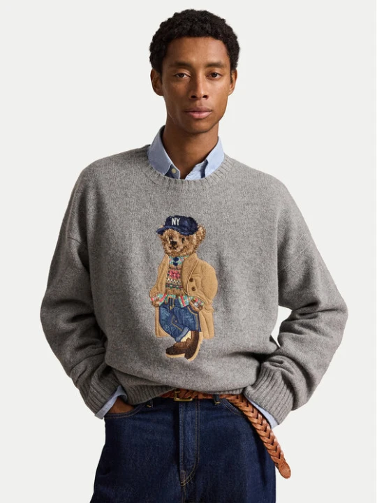 Zdjęcie produktu Polo Ralph Lauren Sweter 710B28590001 Szary Relaxed Fit