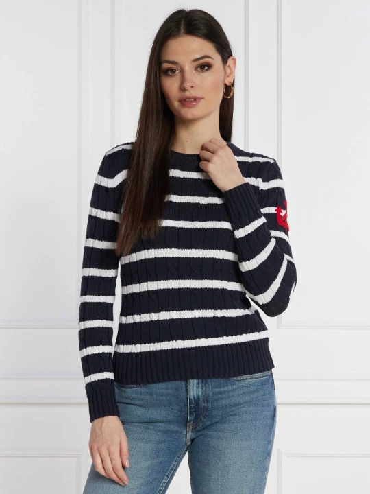 Zdjęcie produktu POLO RALPH LAUREN Sweter ANCHR STP | Regular Fit granatowy