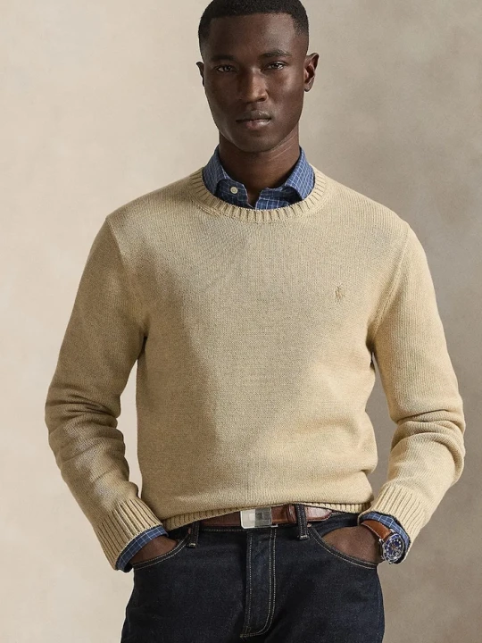 Zdjęcie produktu Polo Ralph Lauren sweter bawełniany brązowy