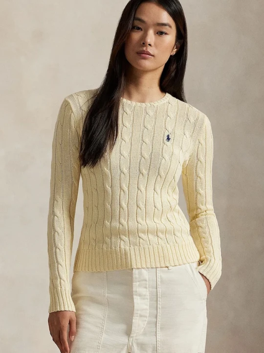 Zdjęcie produktu Polo Ralph Lauren sweter damski bawełniany beżowy