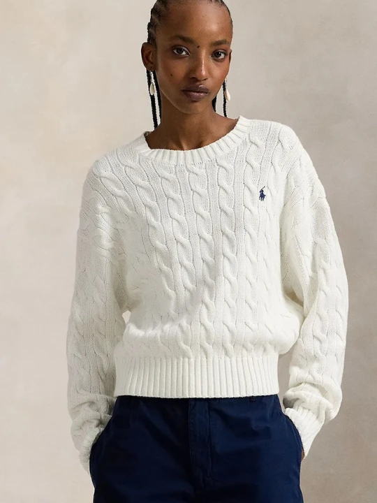 Zdjęcie produktu Polo Ralph Lauren sweter bawełniany biały