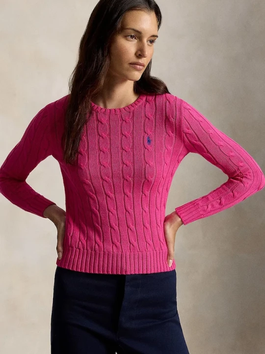 Zdjęcie produktu Polo Ralph Lauren sweter damski bawełniany różowy