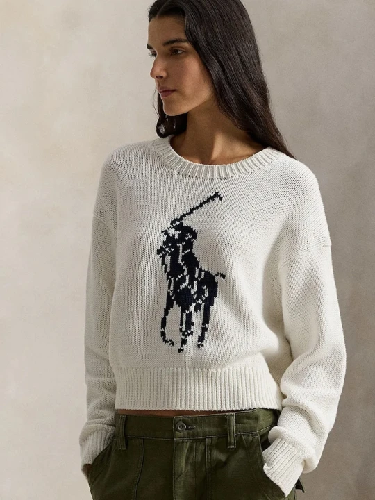 Zdjęcie produktu Polo Ralph Lauren sweter bawełniany biały
