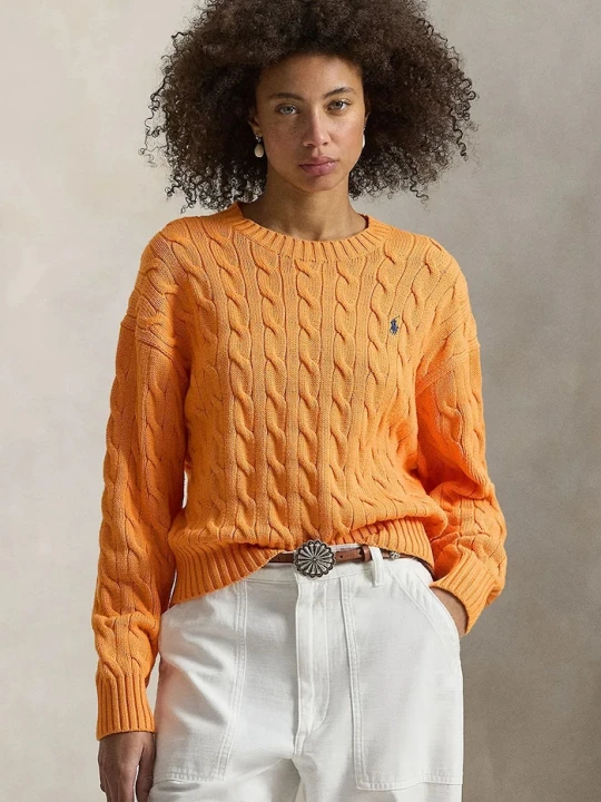 Zdjęcie produktu Polo Ralph Lauren sweter bawełniany pomarańczowy