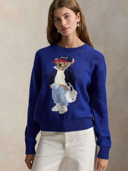 Zdjęcie produktu Polo Ralph Lauren sweter bawełniany granatowy
