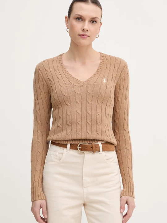 Zdjęcie produktu Polo Ralph Lauren sweter bawełniany beżowy