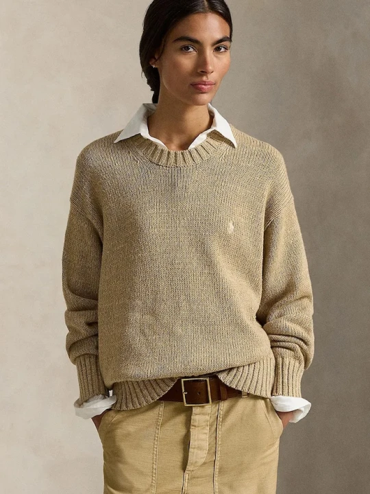 Zdjęcie produktu Polo Ralph Lauren sweter bawełniany brązowy
