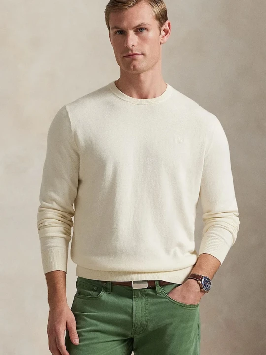 Zdjęcie produktu Polo Ralph Lauren sweter bawełniany beżowy