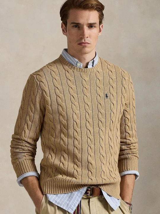 Zdjęcie produktu Polo Ralph Lauren sweter bawełniany 710775885014 beżowy