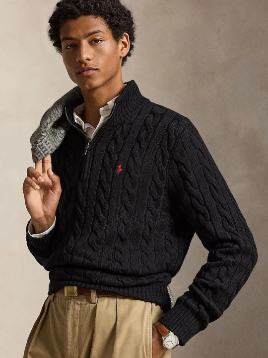 Zdjęcie produktu Polo Ralph Lauren Sweter bawełniany 710810841006 czarny