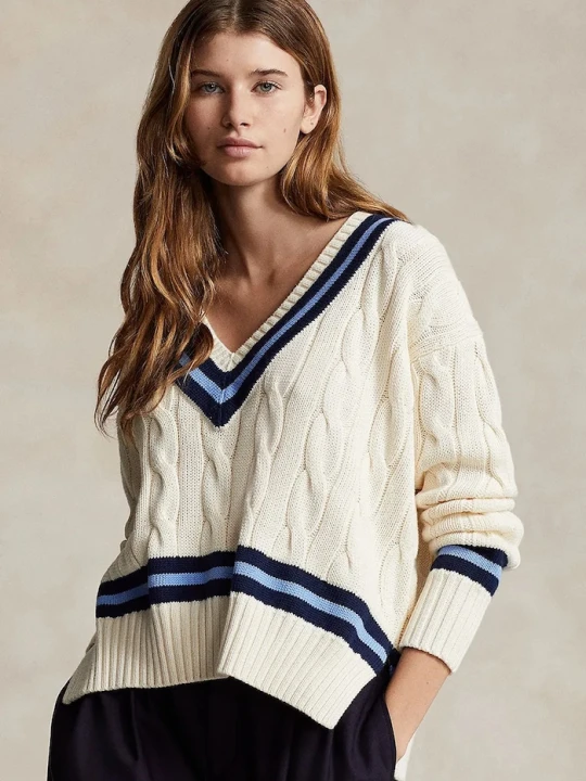 Zdjęcie produktu Polo Ralph Lauren sweter bawełniany beżowy