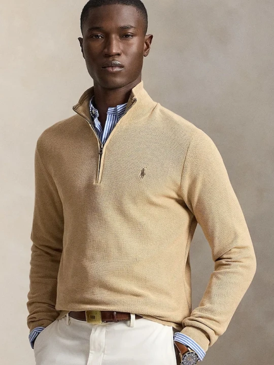 Zdjęcie produktu Polo Ralph Lauren sweter bawełniany Ls Hz Long Sleeve beżowy