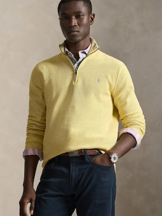 Zdjęcie produktu Polo Ralph Lauren sweter bawełniany Ls Hz Long Sleeve żółty