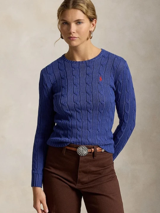 Zdjęcie produktu Polo Ralph Lauren sweter damski bawełniany granatowy