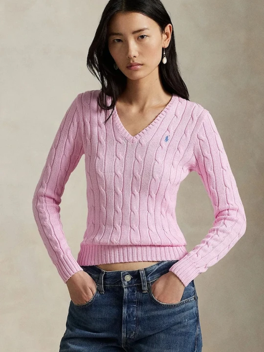 Zdjęcie produktu Polo Ralph Lauren sweter damski bawełniany różowy