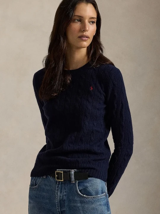 Zdjęcie produktu Polo Ralph Lauren sweter damski wełniany granatowy