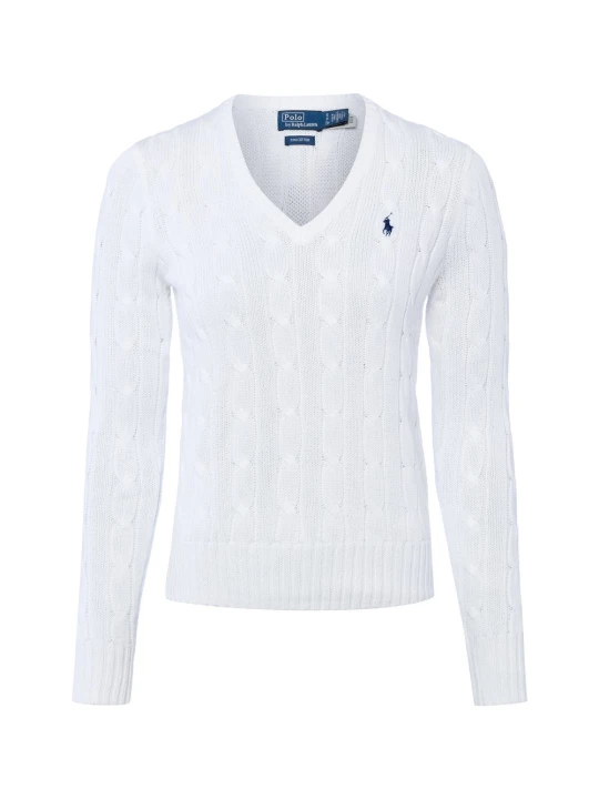 Zdjęcie produktu Polo Ralph Lauren Sweter z dzianiny Kobiety Bawełna biały