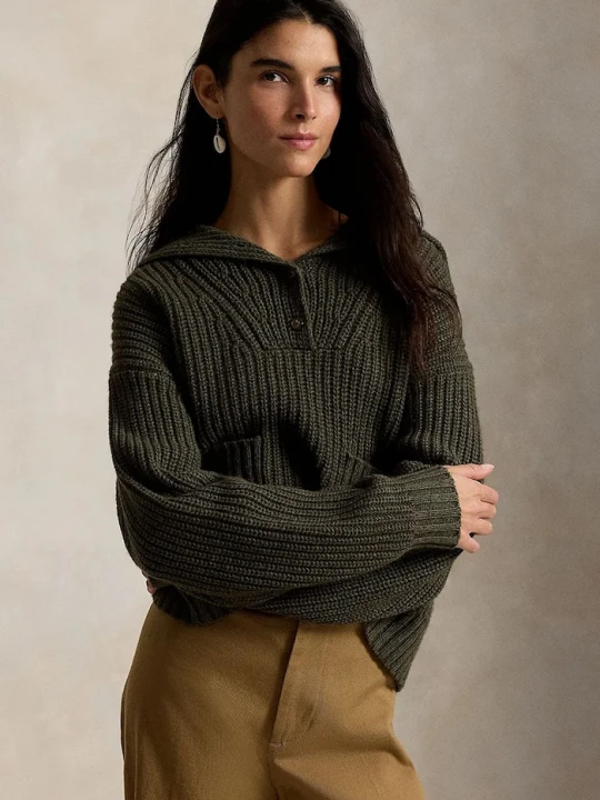Zdjęcie produktu Polo Ralph Lauren sweter damski z wełną zielony
