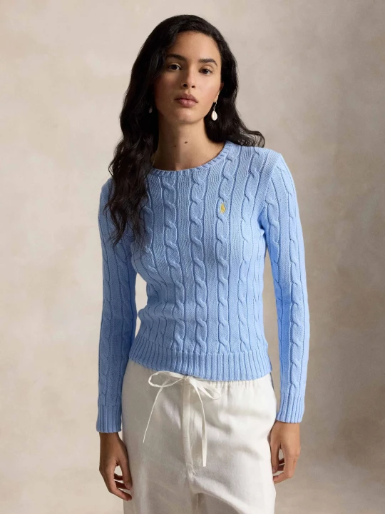 Zdjęcie produktu POLO RALPH LAUREN Sweter JULIANNA | Slim Fit błękitny