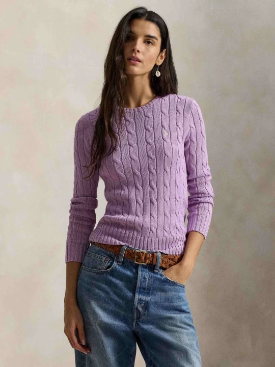 Zdjęcie produktu POLO RALPH LAUREN Sweter JULIANNA | Slim Fit fioletowy