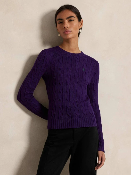 Zdjęcie produktu POLO RALPH LAUREN Sweter JULIANNA | Slim Fit fioletowy