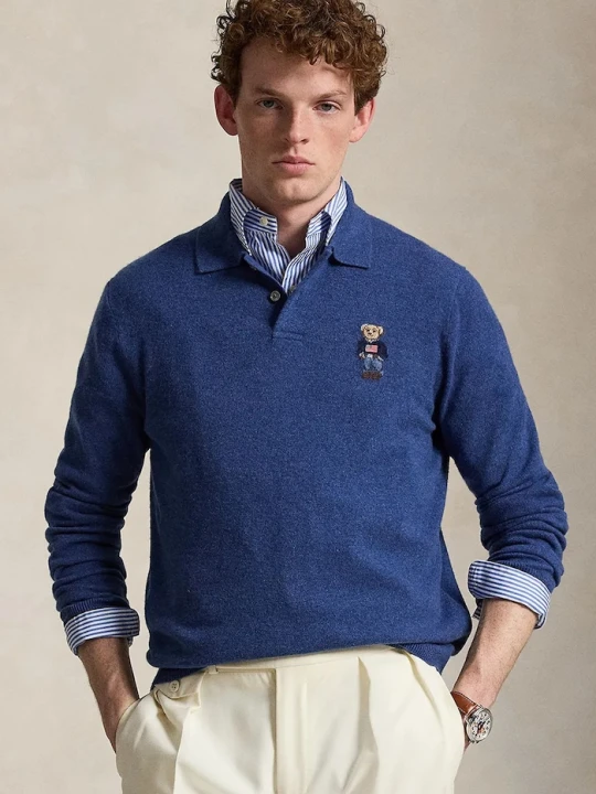 Zdjęcie produktu Polo Ralph Lauren sweter kaszmirowy granatowy