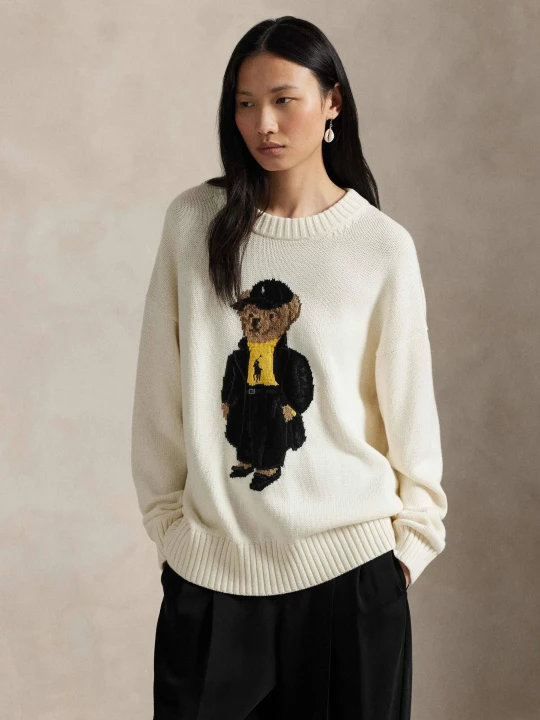 Zdjęcie produktu POLO RALPH LAUREN Sweter | Loose fit kremowy