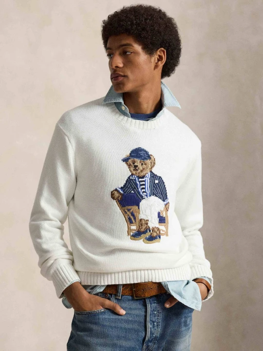 Zdjęcie produktu POLO RALPH LAUREN Sweter | Loose fit biały