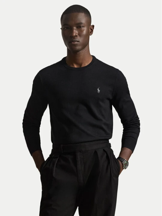 Zdjęcie produktu Polo Ralph Lauren Sweter Ls 710684957008 Czarny Slim Fit