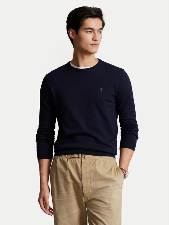 Zdjęcie produktu Polo Ralph Lauren Sweter Ls Sf Cn Pp 710684957001 Granatowy Slim Fit